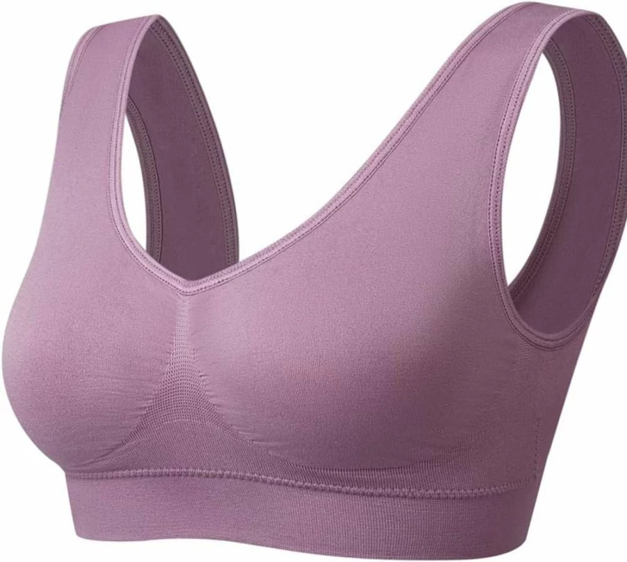 Vermilion Bird Women's 3-Pack Seamless Sports Bra with Removable Pads - Comfortable Workout Bras for Yoga, Gym & Running