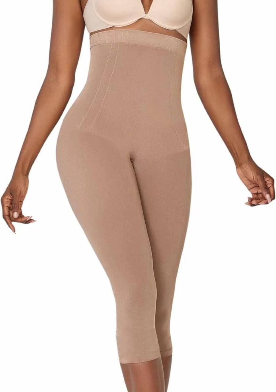 CURVEEZ High-Waisted Tummy Control Leggings for Women - Seamless Thong Shapewear with Butt Lifting & Compression