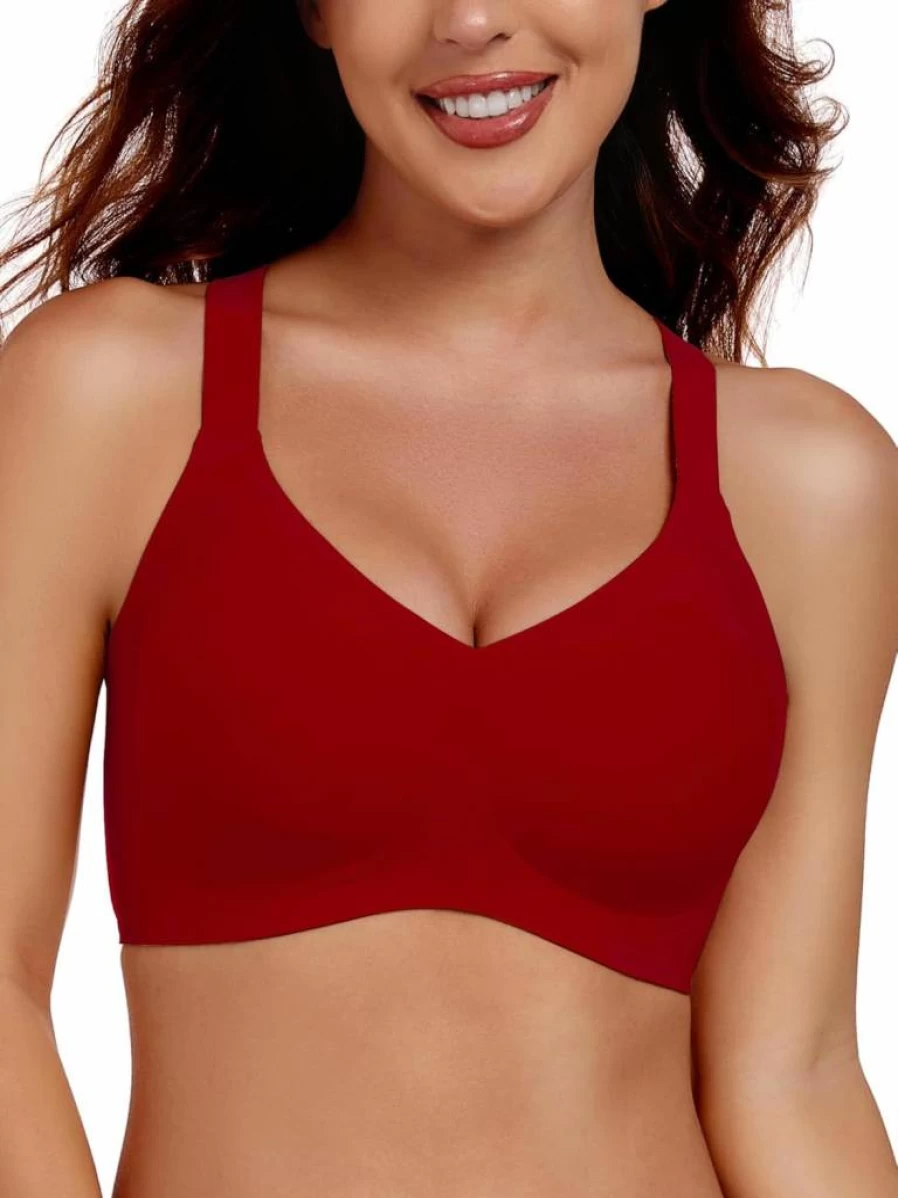 Gailife Women's Wireless Push Up Bra - Seamless Full Coverage T-Shirt Bra for Everyday Comfort and Support