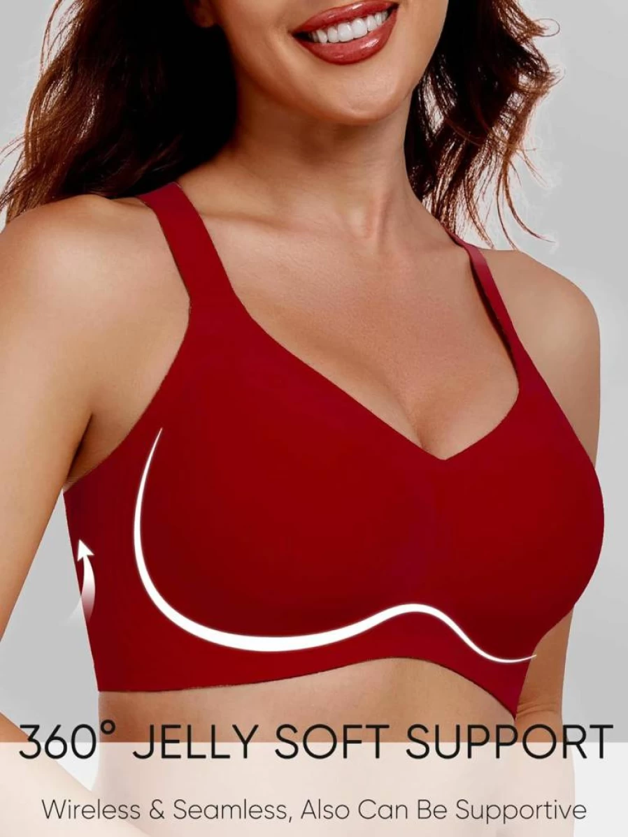 Gailife Women's Wireless Push Up Bra - Seamless Full Coverage T-Shirt Bra for Everyday Comfort and Support