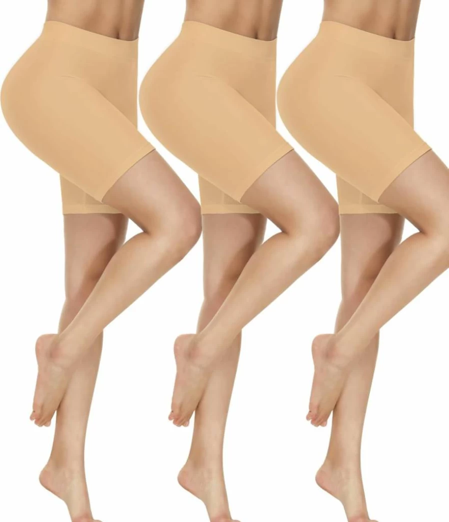 Yeblues Women's 3 Pack Anti-Chafing Cooling Shorts - Slip Shorts for Under Dresses, Yoga, Biking, Workout & Active Wear