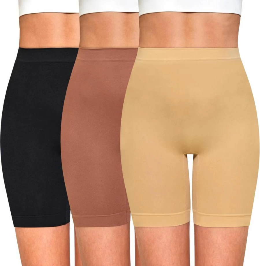Mesachy Women's Anti-Chafing Slip Shorts - Seamless Yoga Bike Workout Boyshorts for Under Dresses