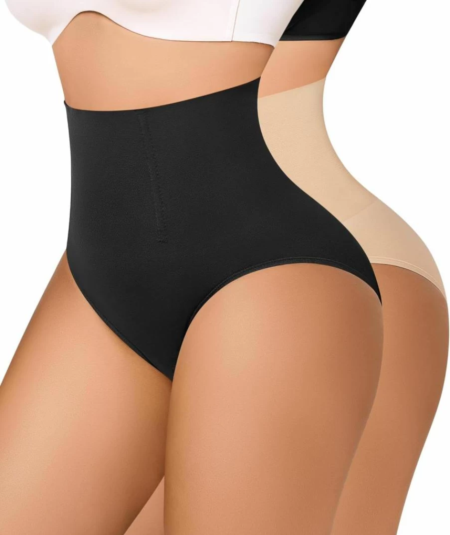 Nebility Seamless Tummy Control Shapewear for Women - Butt Lifting High Waisted Panties, Body Shaper Underwear for Dresses & Faja
