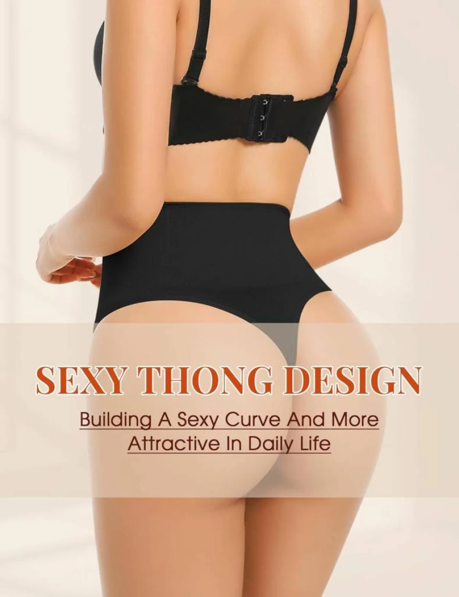 Yeblues Seamless Thong Shapewear for Women - Tummy Control Underwear & Body Shaper Panties for Dresses