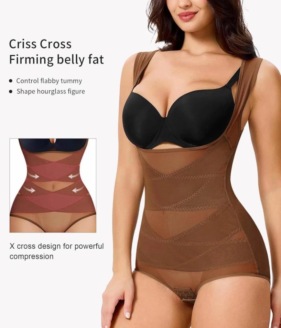 Gotoly Women's Tummy Control Shapewear Bodysuit - Waist Trainer Corset Vest for Full Body Slimming & Tummy Control
