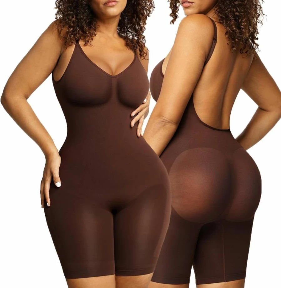 Popilush Backless Tummy Control Bodysuit - Seamless Shapewear for Women to Wear with Dresses